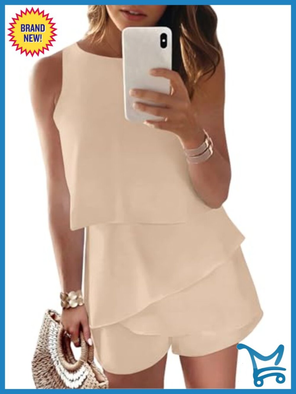 Sleeveless Ruffle Chiffon Jumpsuit Summer Romper